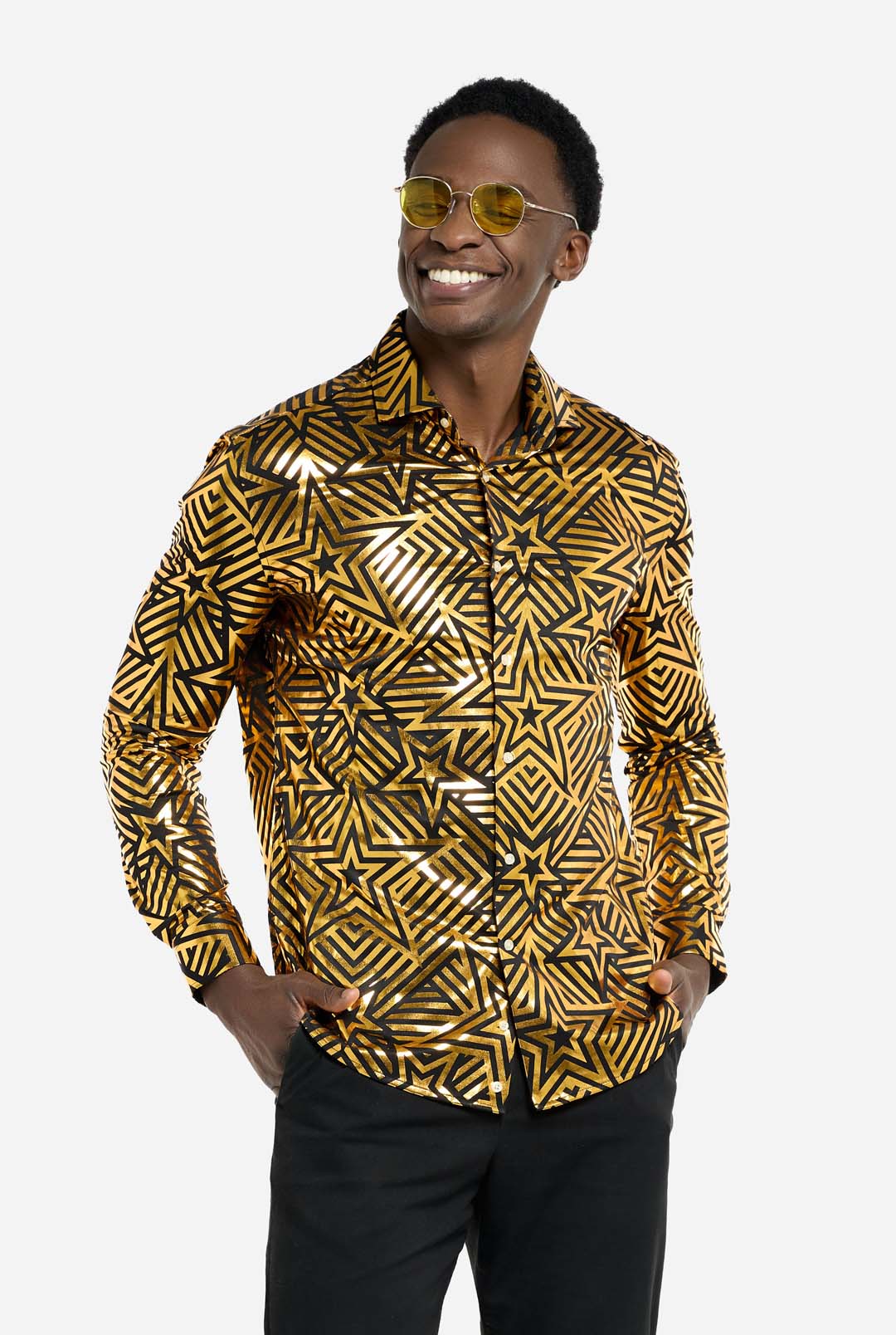 SHIRT LS Golden Geo Star