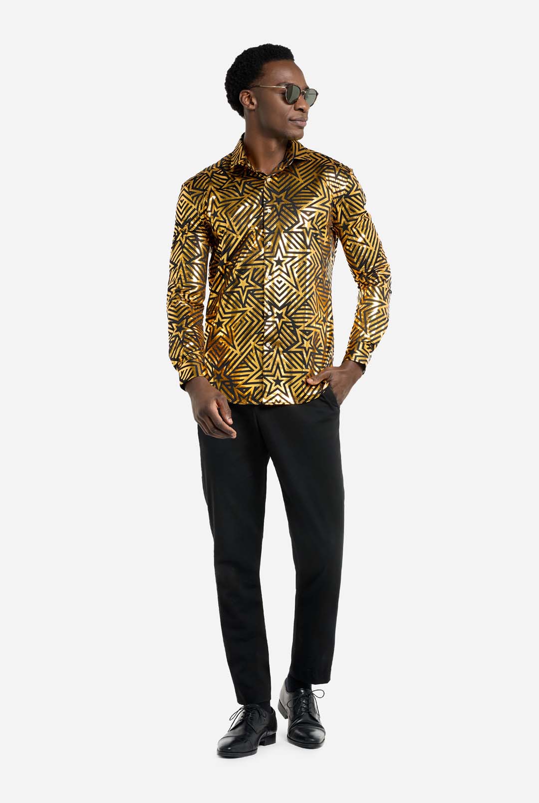 SHIRT LS Golden Geo Star