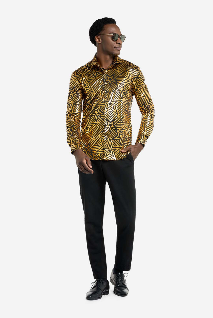 SHIRT LS Golden Geo Star