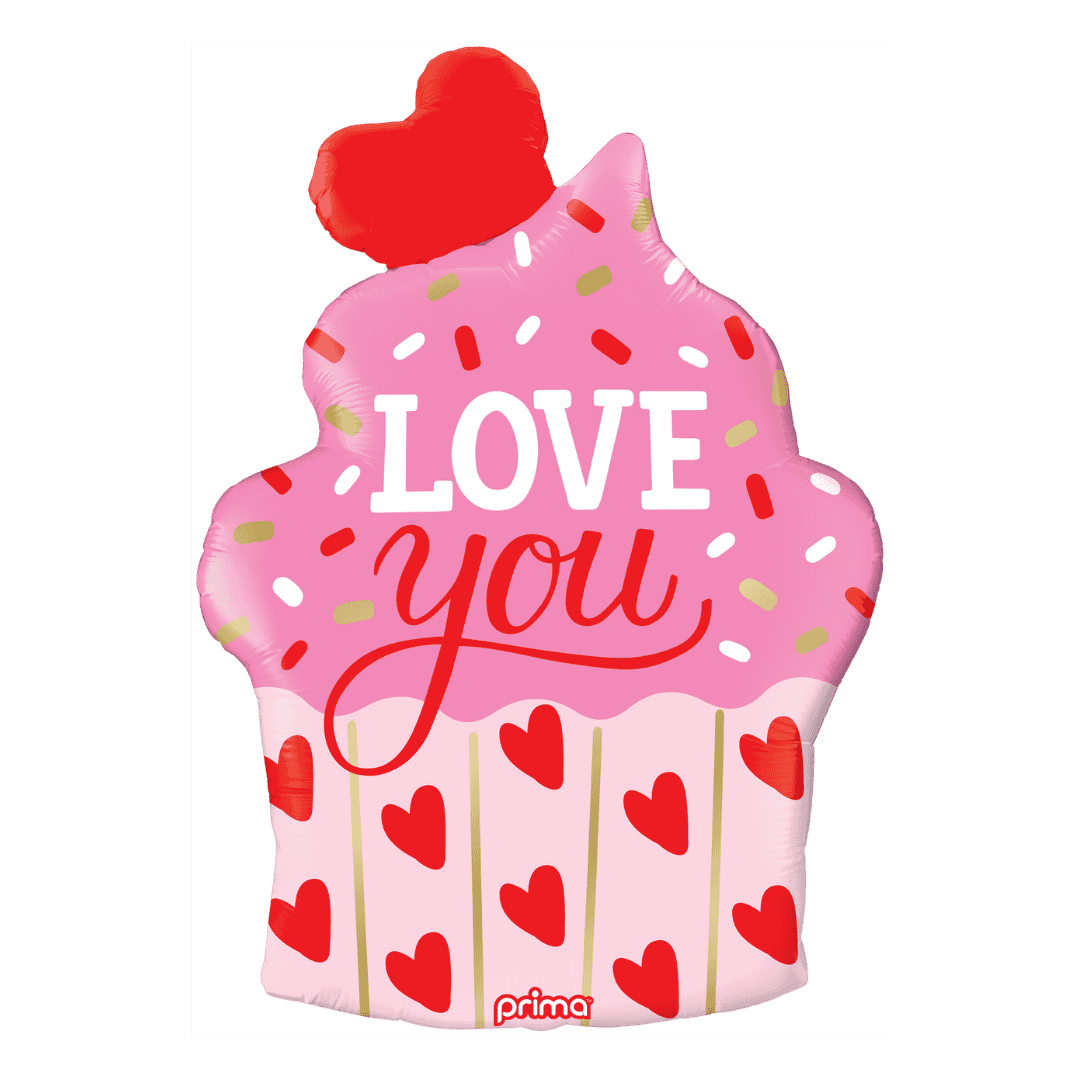 35” Love You Cupcake Shape - Prima