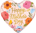 18” Heart Happy Mother's Day Trendy Flowers & Butterfly - Prima