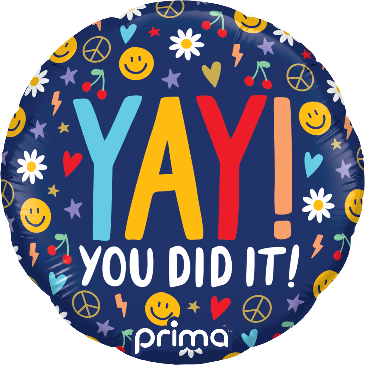 18” Round Yay You Did It Groovy Icons - Prima