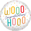 18” Round Woohoo Congratulations Colorful Dots - Prima