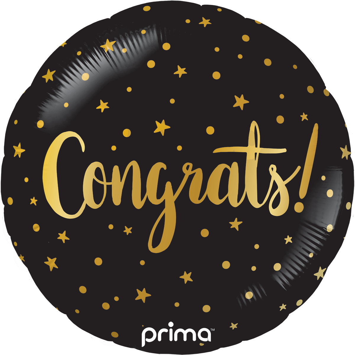 18” Round Congrats Gold Stars - Prima