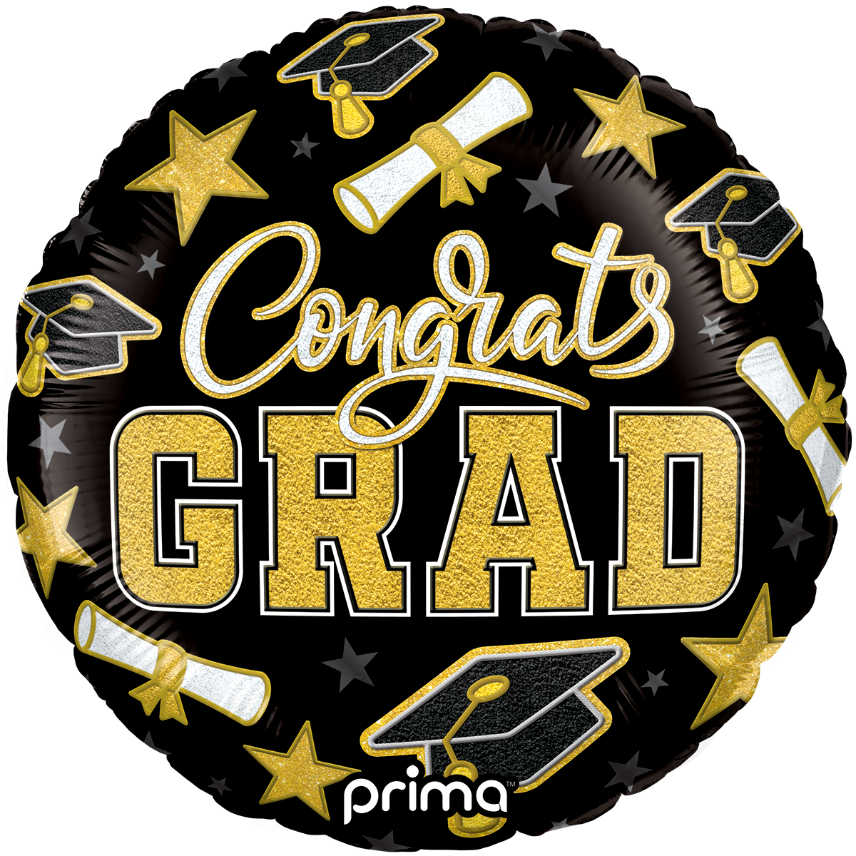 18” Round Congrats Grad Patches - Prima