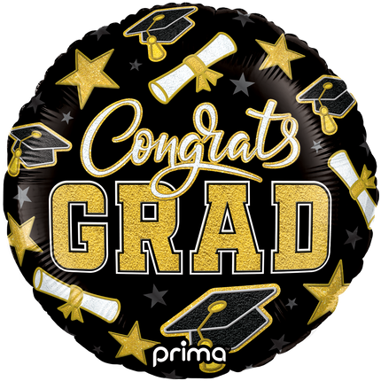 18” Round Congrats Grad Patches - Prima