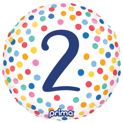 1 Ballon Aluminium Round Happy Birthday Colorful Confetti 2 18