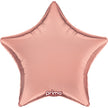 1 Ballon Aluminium Star Rose Gold 18