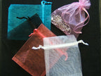 lot de 10 pochettes pour dragées tulle turquoise