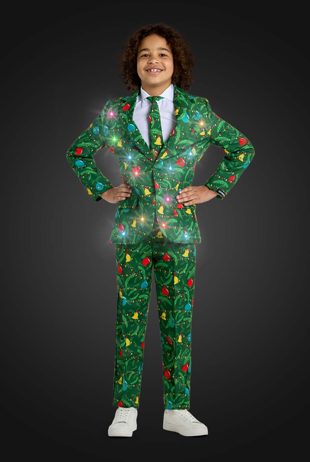 BOYS Christmas Green Tree - Light Up