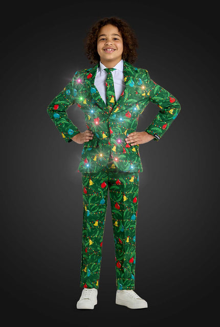 BOYS Christmas Green Tree - Light Up