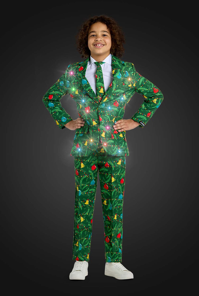 BOYS Christmas Green Tree - Light Up