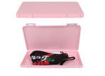 boite transport plastique slim pour masque rose