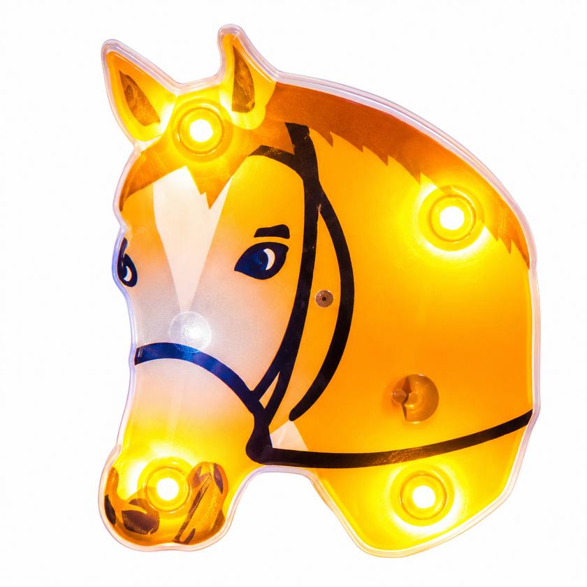 badge/magnet led tête de cheval