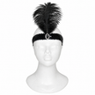 bandeau charleston plume d'autruche noir