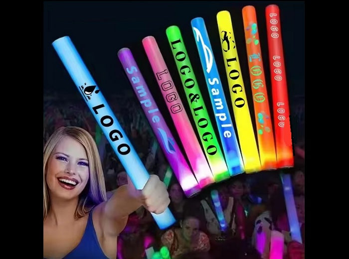 lot de 2000 batons lumineux mousse avec marquage