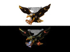 badge led aigle noir