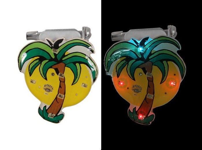 badge led palmier