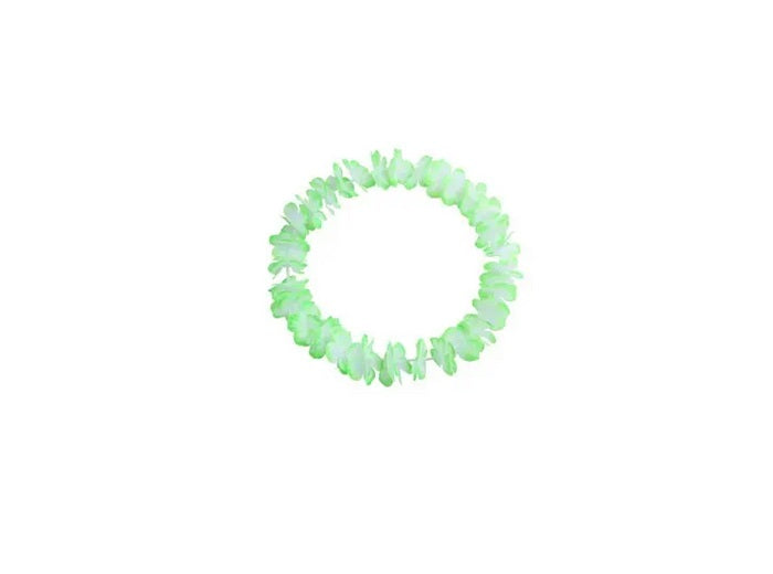 bracelet de fleurs tahiti hawaï vert blanc