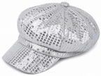 casquette à sequins argent