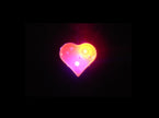 badge lumineux coeur rouge 3 led''s