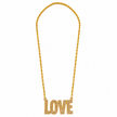 collier métallique doré love