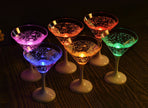 lot de 6 verres coupes à martini cocktail lumineux led