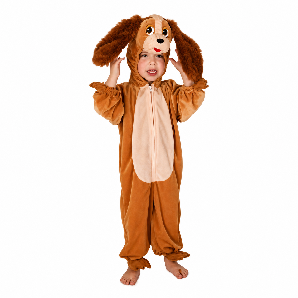 déguisement peluche chien brun