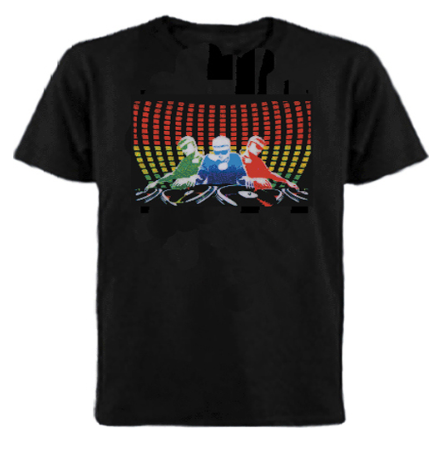 t-shirt lumineux complet 3 dj