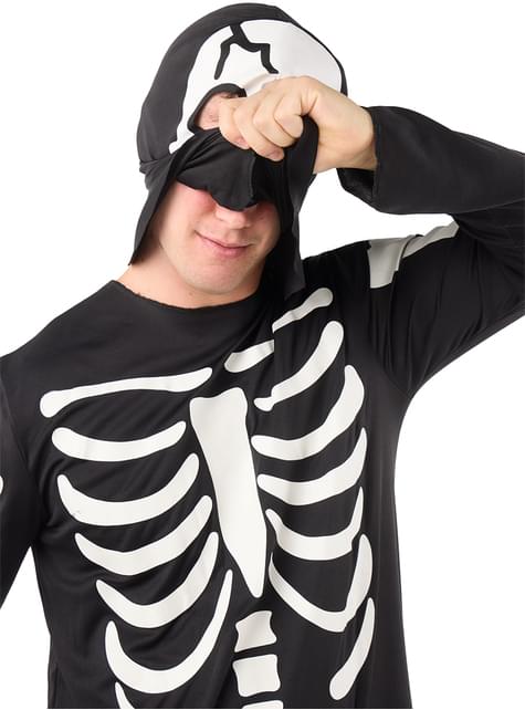 Déguisement de squelette qui brille dans le noir pour homme