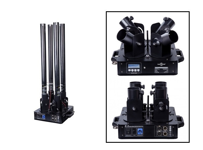 lanceur compatible dmx 4 canons à confettis électriques 220v