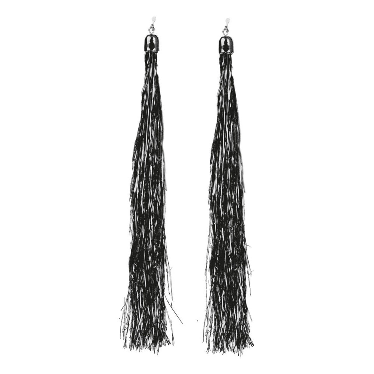 BOUCLES D'OREILLE LAMETTA X2 NOIRES