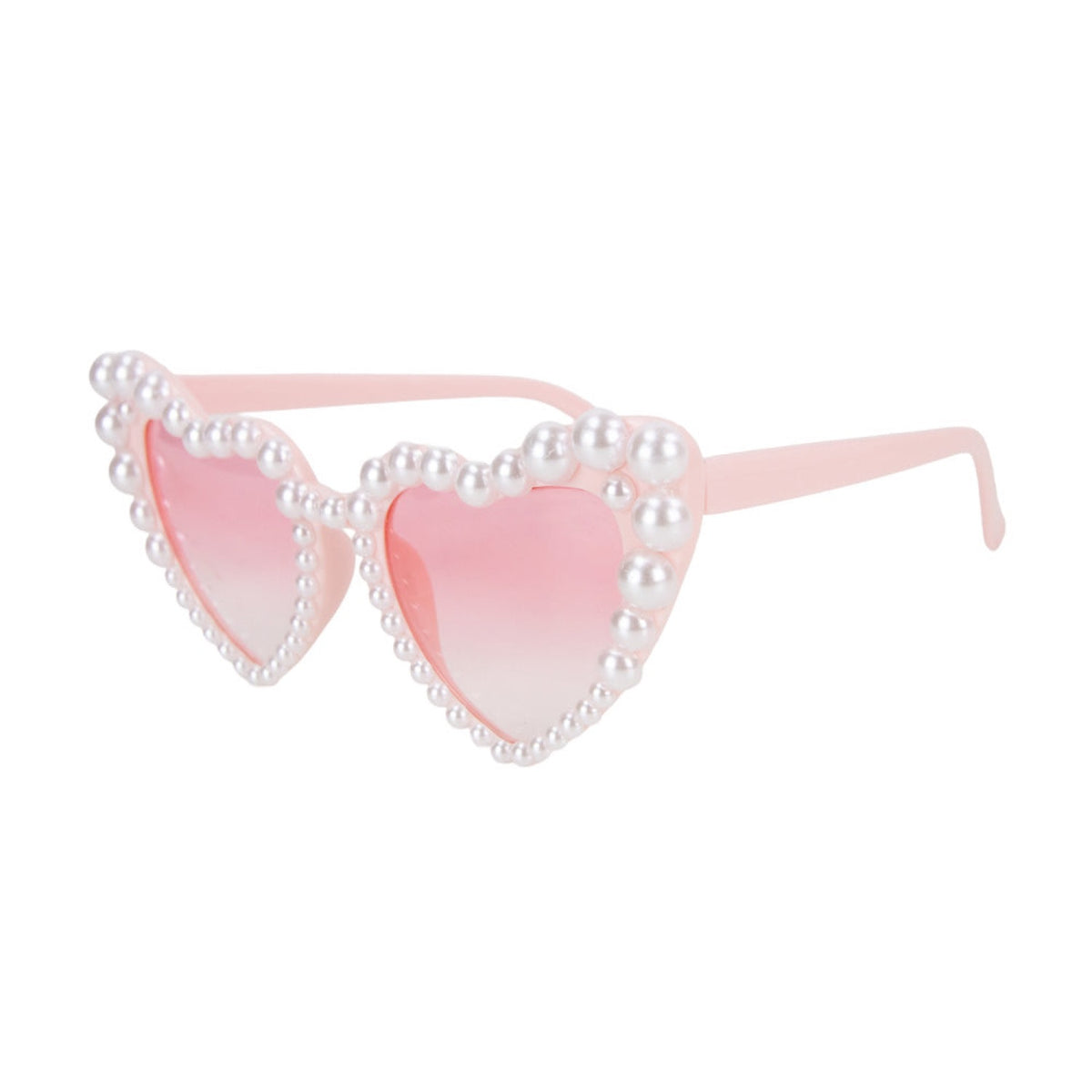 LUNETTES VINTAGE COEUR PINK AVEC PERLES