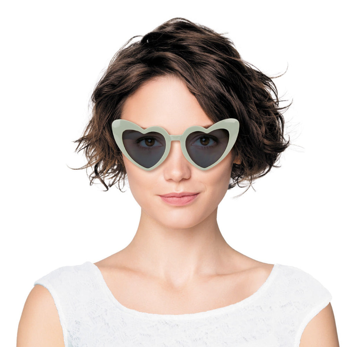 LUNETTES VINTAGE COEUR VERT SAUGE