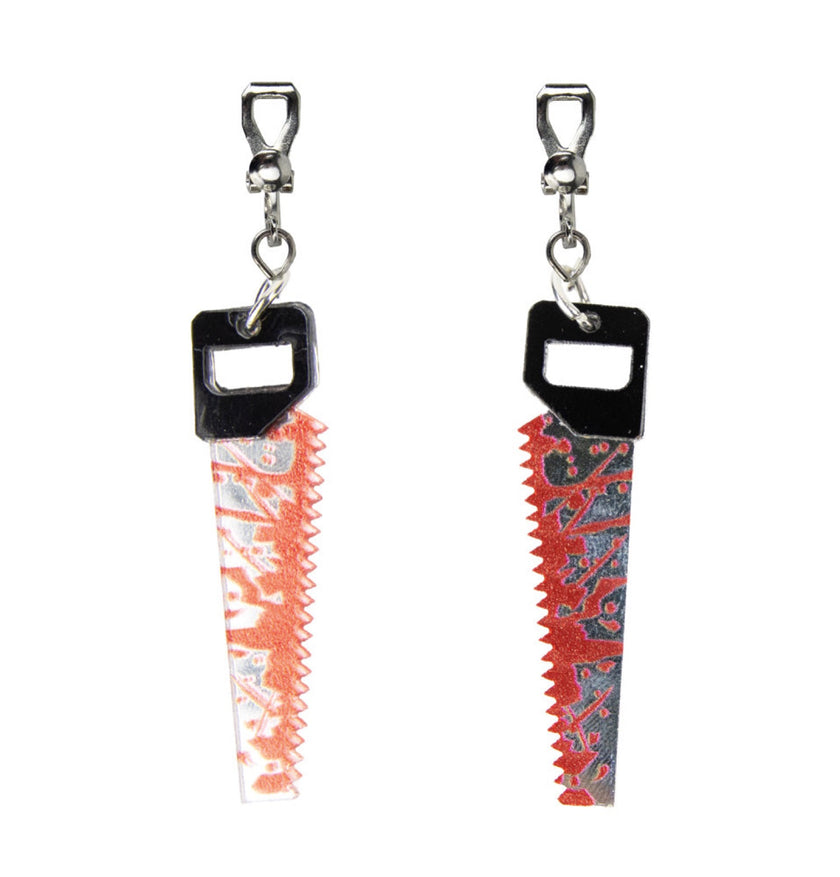 BOUCLES D'OREILLE SCIE SANGLANTE