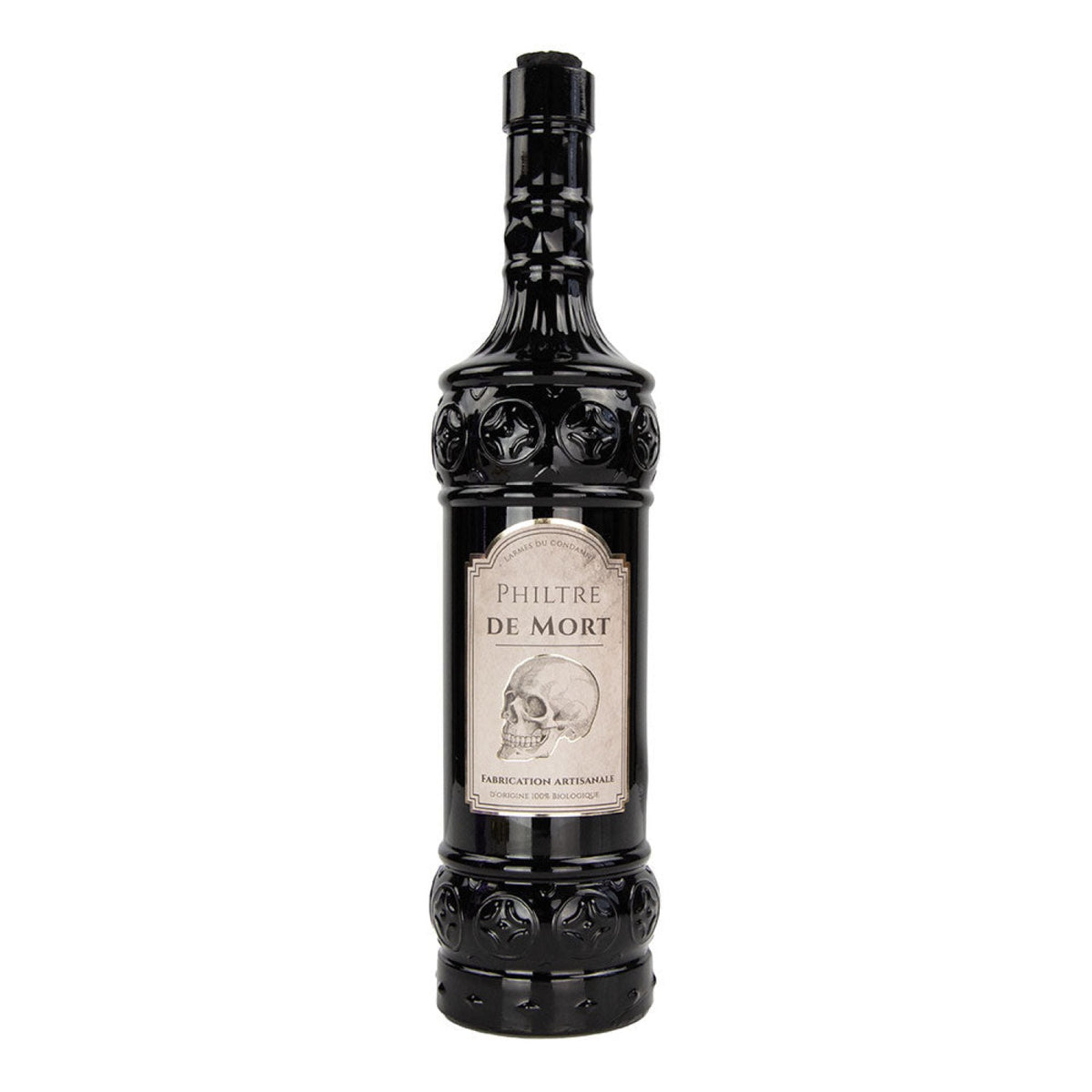 BOUTEILLE EN VERRE NOIR HALLOWEEN