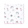 SERVIETTES FESTONNEES 33X33CM CHEVAL X 16