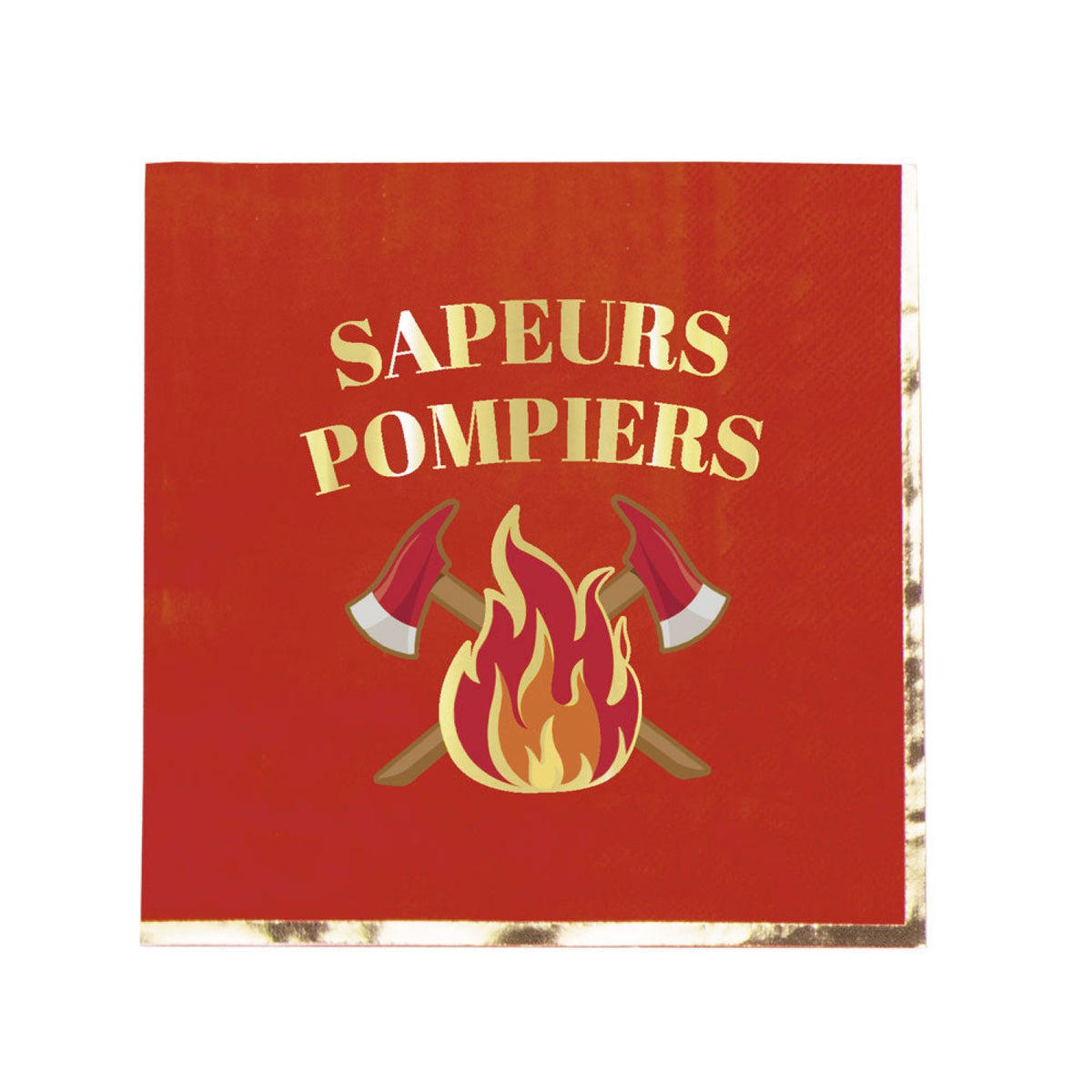 SERVIETTES 33X33CM POMPIER X 16