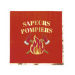 SERVIETTES 33X33CM POMPIER X 16
