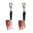 BOUCLES D'OREILLE COUPERET DE BOUCHER SANGLANT