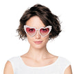 LUNETTES VINTAGE COEUR PINK AVEC PERLES