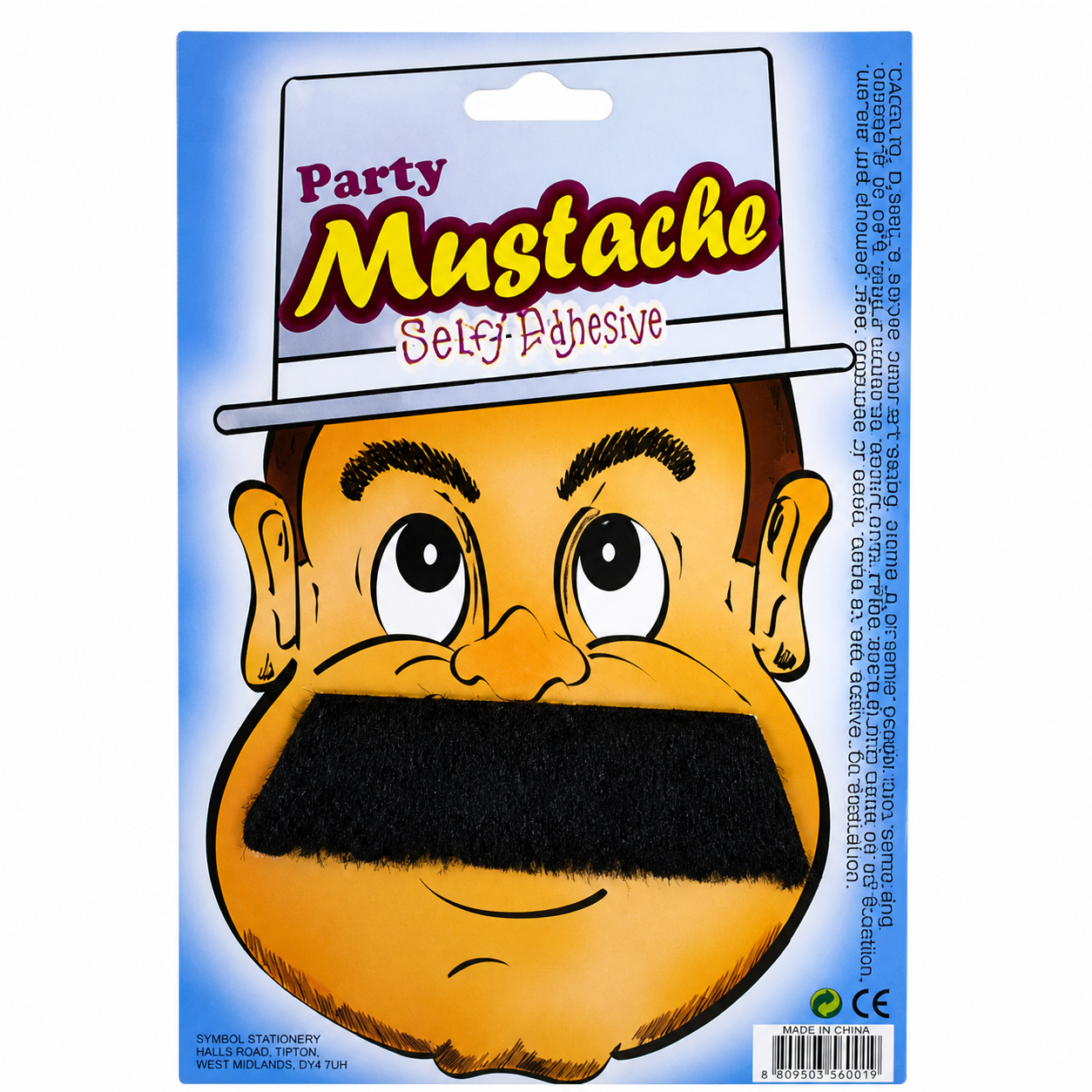 fausse moustache grande plate
