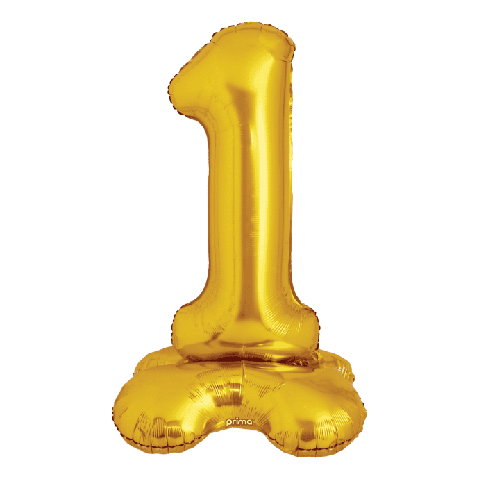 Ballon Chiffre 1 Doré Standing 40