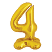 Ballon Chiffre 4 Doré Standing 40
