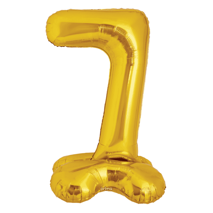 Ballon Chiffre 7 Doré Standing 40