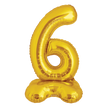 Ballon Chiffre 6 Doré Standing 40