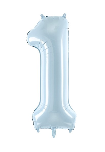 Ballon Chiffre 1 Bleu Ciel 28