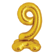 Ballon Chiffre 9 Doré Standing 40