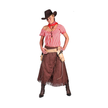 jupe & chemise de cowgirl brun/rouge taille s/m