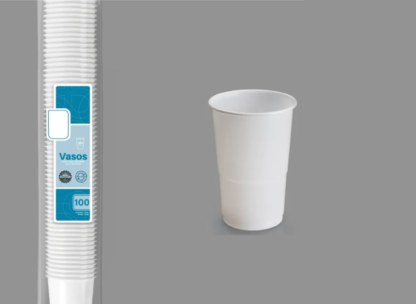 lot de 100 gobelets réutilisables blanc 25cl